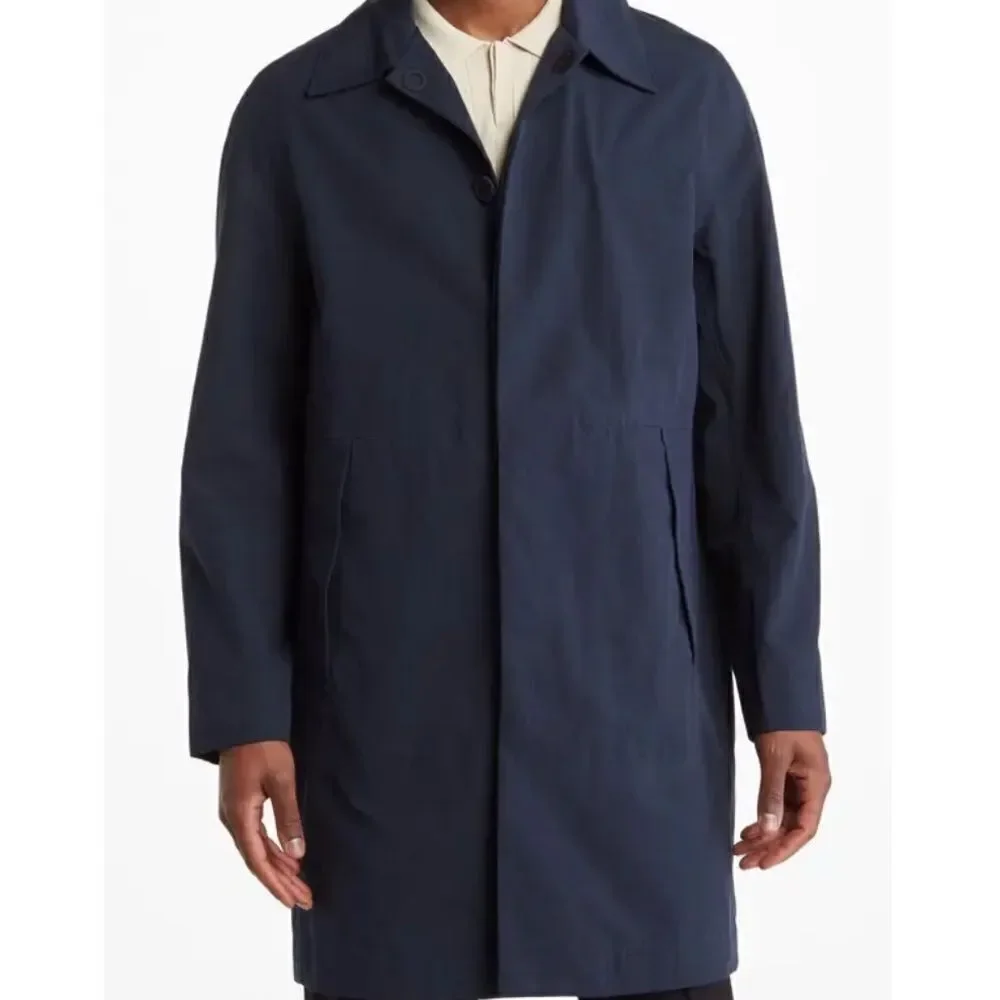 NWT Brady Jacket Mens Large Tunnel Trench Dark Sapphire Trench Coat $ 398.00